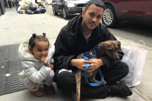 Sofia Sorrento and Bernardo Rodriguez outside the ASPCA Adoption Center