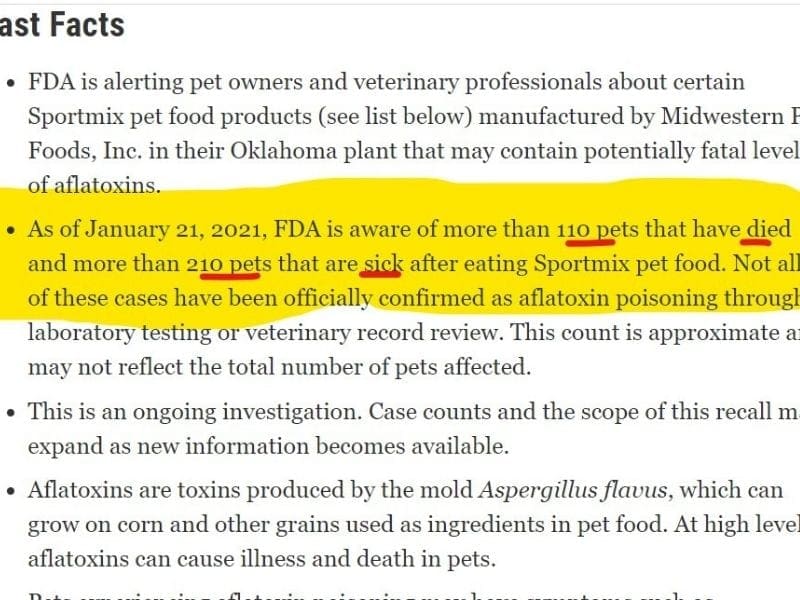 Midwestern Pet Foods, Inc. recall: FDA updates the death count for the third time to 110 dogs dead