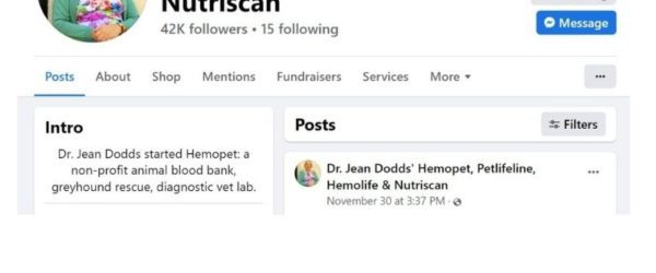 Dr. Jean Dodds Fraud