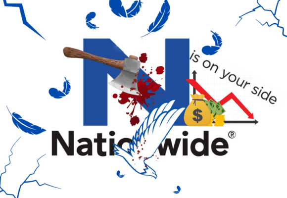nationwide-ax-featured-image an ax striking the nationwide logo as profit slide with service cuts